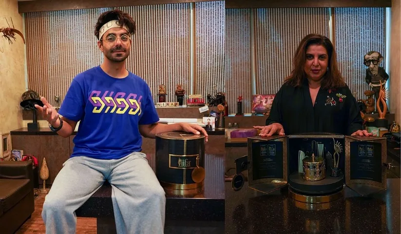 Actor Aparshakti Khurana & Filmmaker Farah Khan unveiled the invitation box of IIFA 2022 designed by IZZHAAR