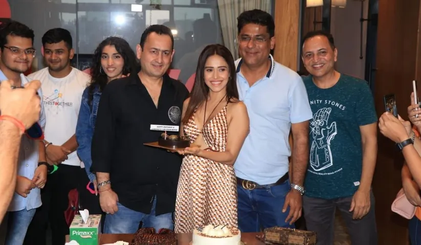 Nushrratt Bharuccha celebrated her Birthday with the Janhit Mein Jaari's Team, Fans and Media personnel