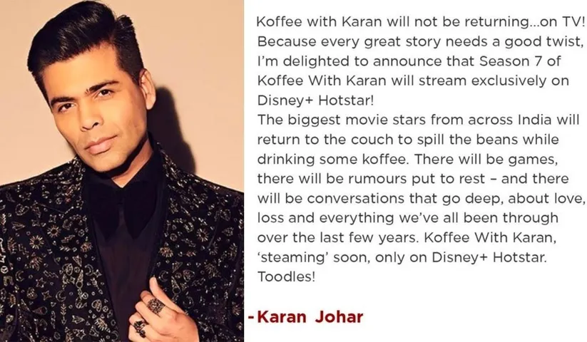 Koffee With Karan New Season 7 will now stream on OTT platform
