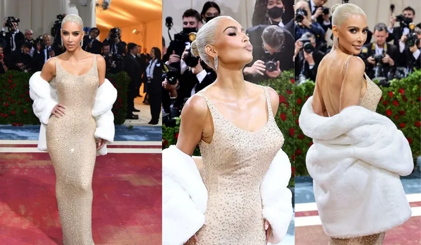 Kim Kardashian wore the million dress at the Met Gala event