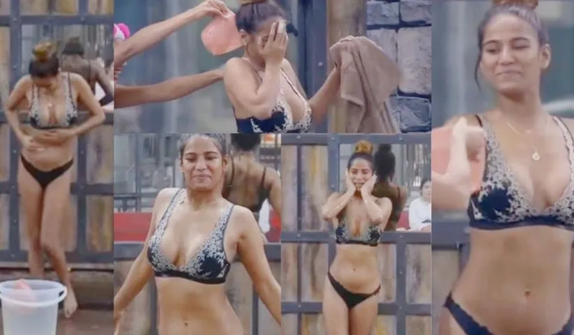 Poonam Pandey started bathing openly in the show Lock Upp