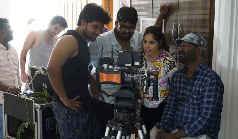 Check out some unseen BTS stills from the sets of Sehnooor's Telugu Debut Film