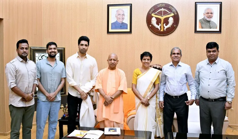 UP Chief Minister Yogi Adityanath Ji meets the Team of "Major" and congratulate the team on the success