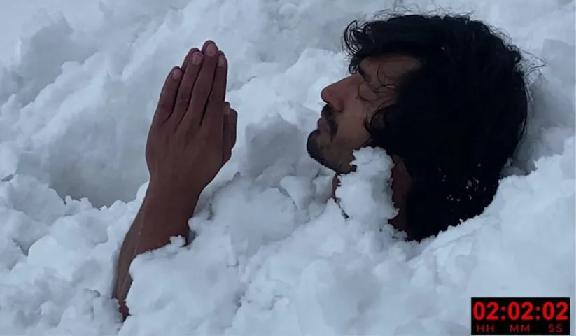 Vidyut Jammwal goes super zen in 6-feet deep snow