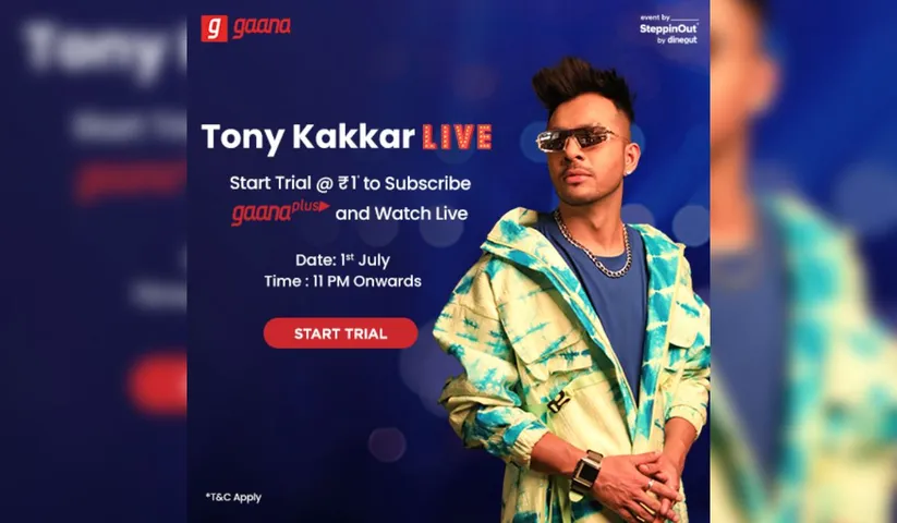 Music sensation Tony Kakkar’s Live Concert exclusively on Gaana?