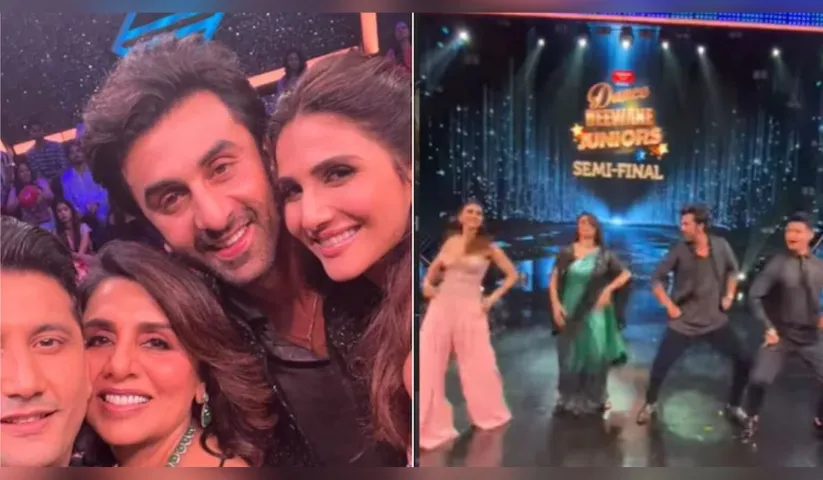 Ranbir Kapoor arrives on the sets of 'Dance Deewane Junior' to promote "Shamshera"