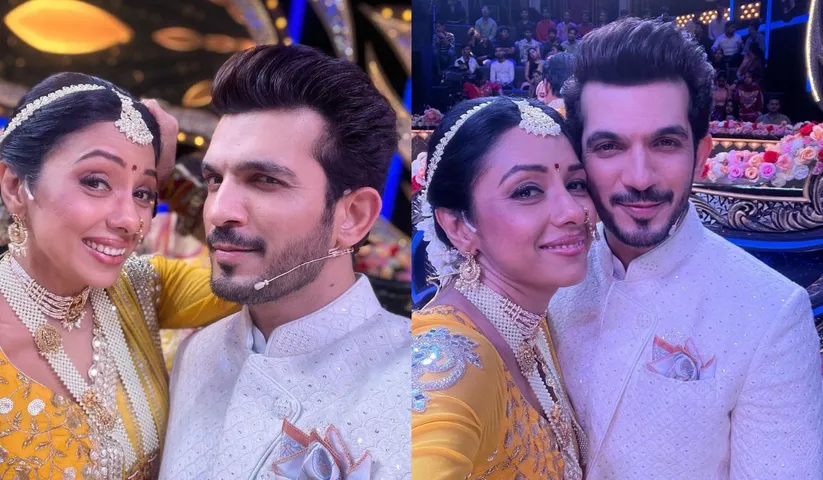Rupali Ganguly looks cool with the handsome Arjun Bijlani!