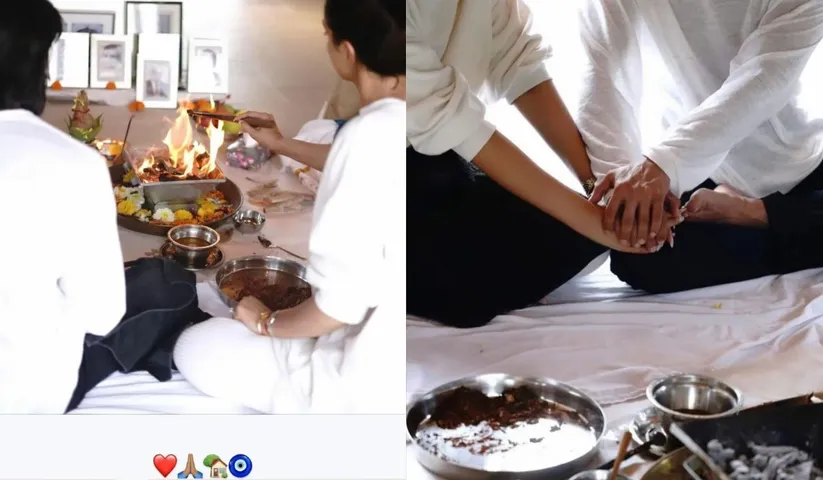 DEEPIKA & RANVEER DO VAASTU POOJA/GRIHA PRAVESH AT THEIR NEW BUNGALOW IN ALIBAUG