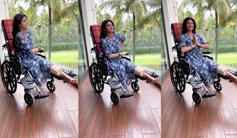 Shilpa Shetty shares a spirited video from her post-fracture routine; watch video