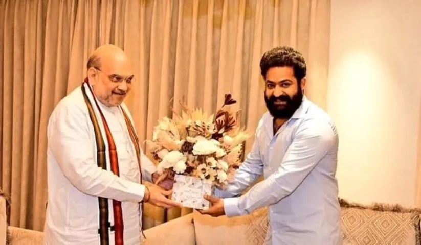 Home Minister Mr Amit Shah refers to Jr NTR as the "Gem of Telugu Cinema"