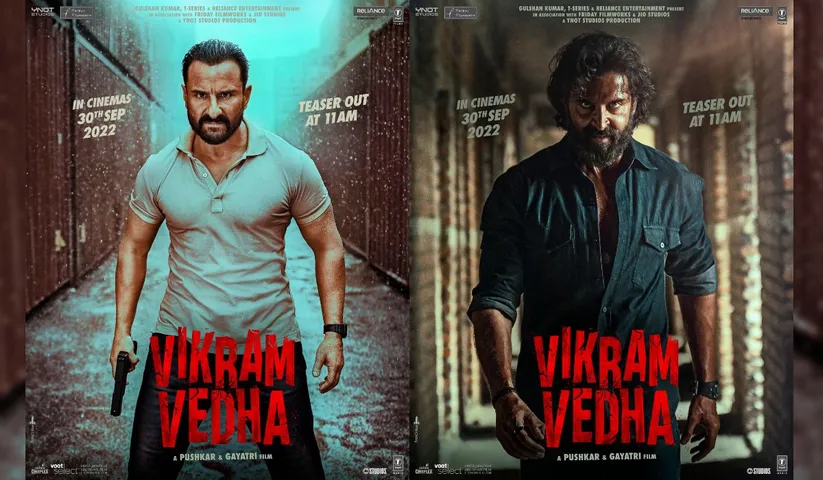 Hrithik Roshan & Saif Ali Khan starrer Vikram Vedha teaser unveiled