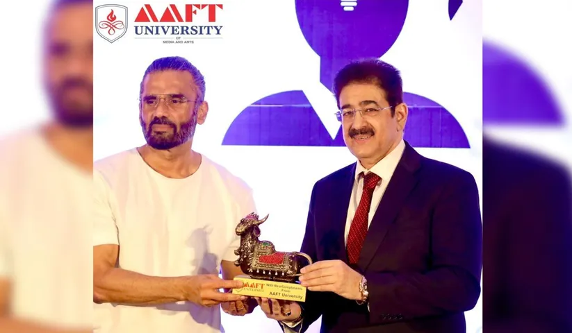 ACTOR SUNIEL SHETTY ADDS MUSCLES TO AAFT'S EDUCATION MISSION!
