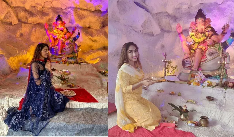 Ganpati Bappa arrives on Baal Shiv set