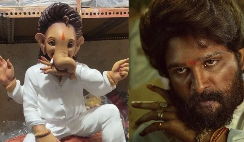 Allu Arjun craze hits Ganesh Chaturthi though Twitter users upset over 'Pushpa Raj' Bappa idol
