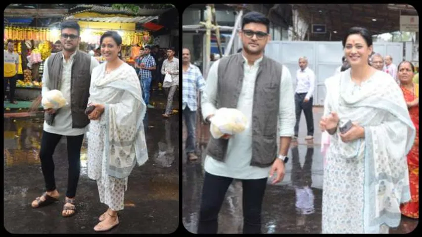 Shweta Tiwari and Manav Gohil visit Siddhivinayak temple to seek Bappa’s blessingsfor their new show Main Hoon Aparajita!