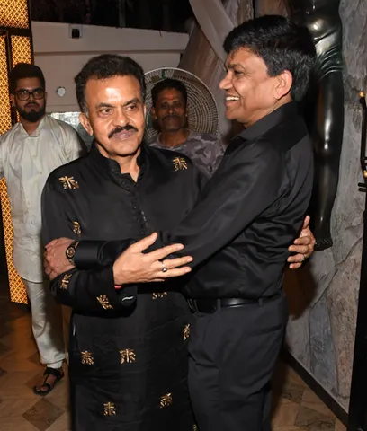 007. Sanjay Nirupam with Jayantilal Gada at Sanjay Nirupam's Diwali Party DSC_6783