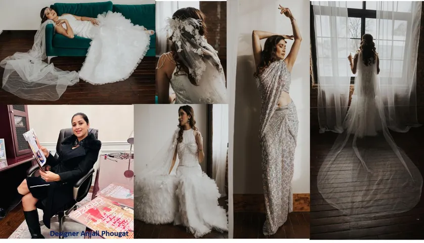 <strong>Designer Dream Collection Muse doctor Sonam Chouksey looking dreamy in bridal lookbook by Anjali phougat Coutures</strong>