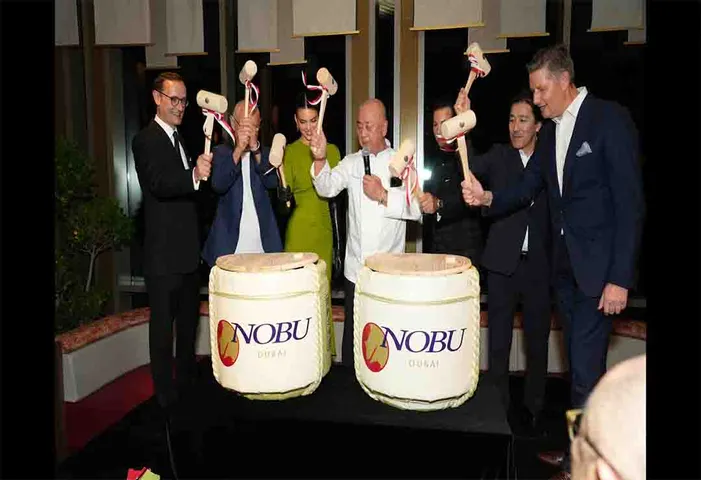 <strong>A Glimpse Inside The Star-Studded Grand Opening Of Nobu Dubai: Nobu Matsuhisa And Meir Teper Host Sake Ceremony To Inaugurate The Stylish New Venue</strong>