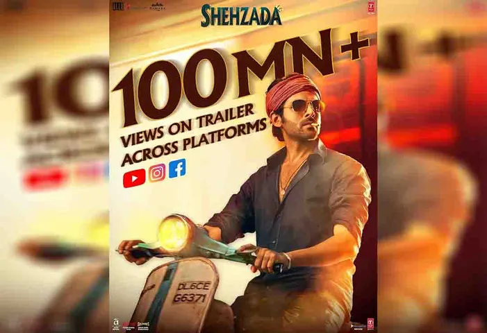 <strong>The Smashing Trailer Of Kartik Aaryan's Shehzada Has Crossed A Whopping 100 Million Views & Is Increasing Tremendously!</strong>
