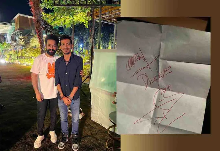 <strong>Man of masses NTR Jr meets members of the Indian Cricket team for an intimate dinner and wished them good luck for the upcoming ODI series</strong>
