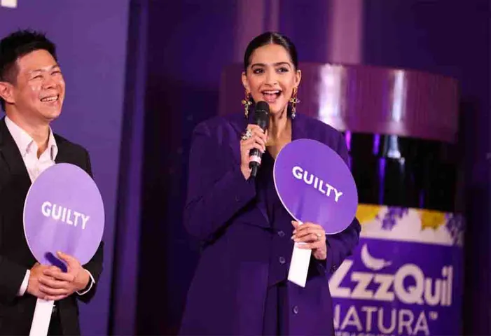 Sonam Kapoor spotted at the launch of Vicks Zzzquil Natura.......