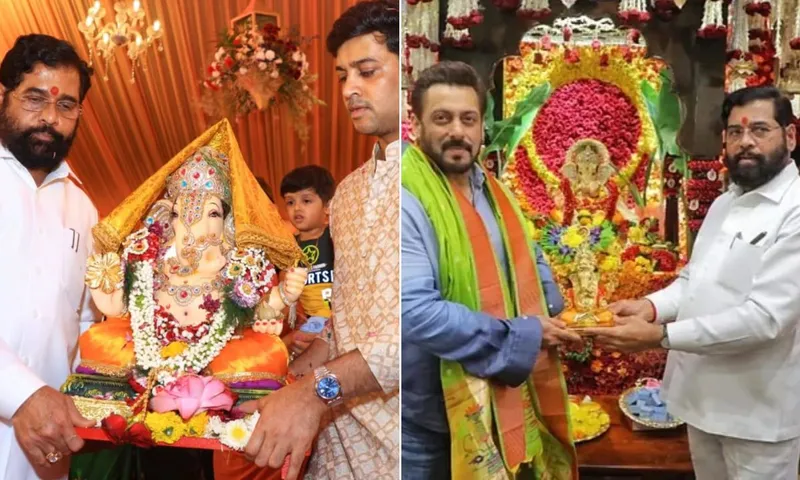Eknath Shinde's Ganpati Visarjan