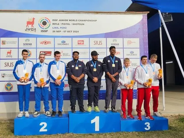 Indian Trio Wins Gold in Men’s 25m Rapid-Fire Pistol at ISSF Junior World Championship