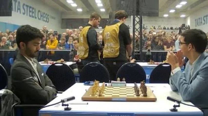 World Champion D Gukesh defeats Anish Giri; Wins first round at Tata Steel Chess Tournament