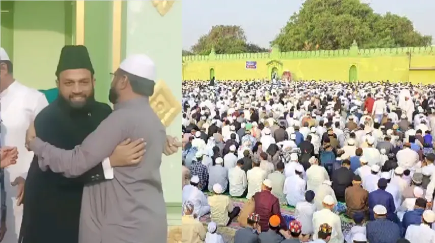 The festival of Ramadan Eid was celebrated with great enthusiasm in Bharuch and Ankleshwar.