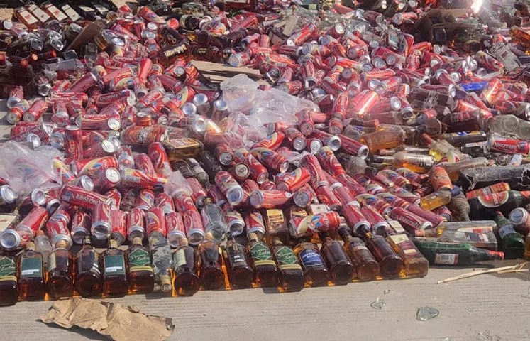 Liquor worth ₹1.63 crore destroyed in Dholka under legal supervision