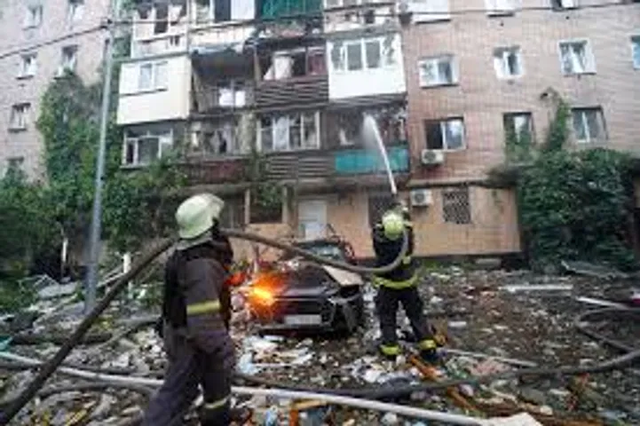 Officials: Russian drones and missiles target Ukraine's eastern city of Kharkiv, killing 3