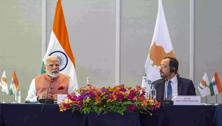 PM Narendra Modi calls for strengthening bilateral cooperation between India and Cyprus