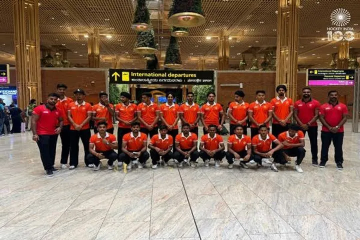 Indian Junior Men’s Hockey Team departs for 4 nations tournament in Germany
