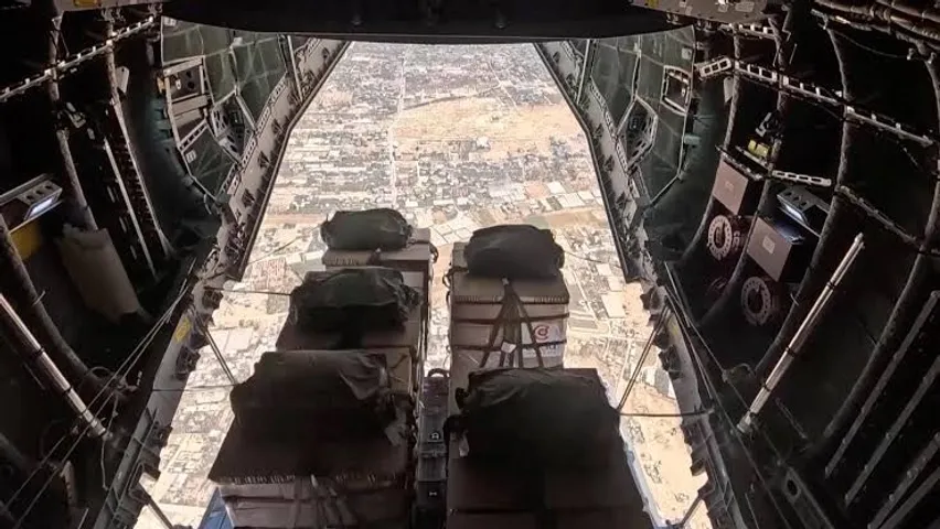 Israel airdrops aid into Gaza with six countries