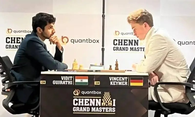 German Grandmaster Vincent Keymer retains lead at Chennai Grand Masters 2025 after draw with Vidit Gujrathi
