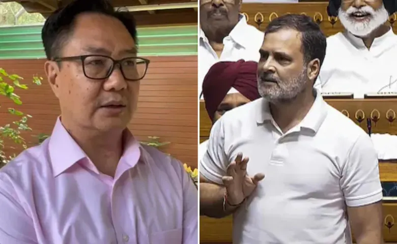 Kiren Rijiju slams Rahul Gandhi for blaming constitutional bodies