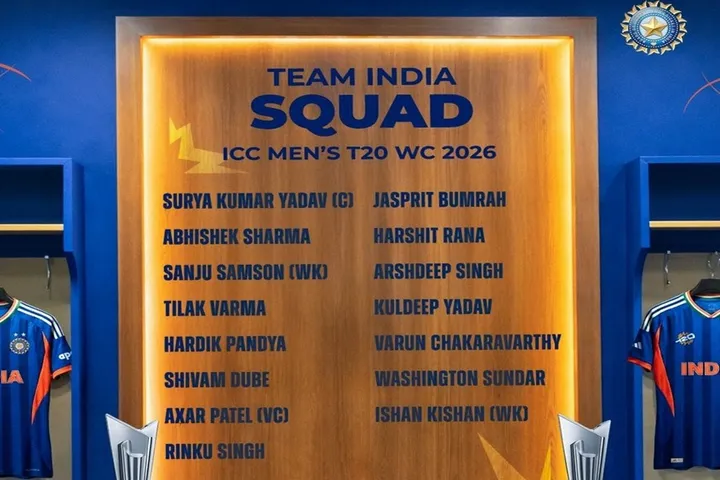 BCCI Announces 15-member squad for T20 World Cup 2026
