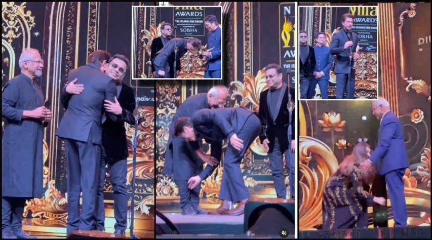 SRK touches Mani Ratnam’s feet as he receives award for Best Actor for Jawan