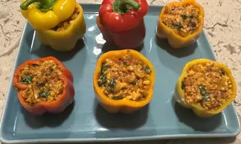 Cheese Stuffed Capsicum Recipe: A must try recipe, stuffed with a potato-paneer-onion filling combined with spices