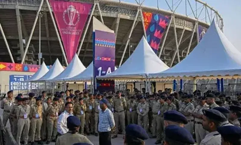 6,000 Cops to turn Gujarat stadium into fortress as PM Modi turns up to cheer for India against Oz on Sunday