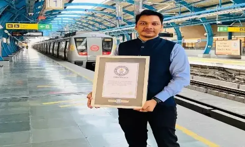 DMRC employee sets world record for travelling to all metro stations in 16 hours