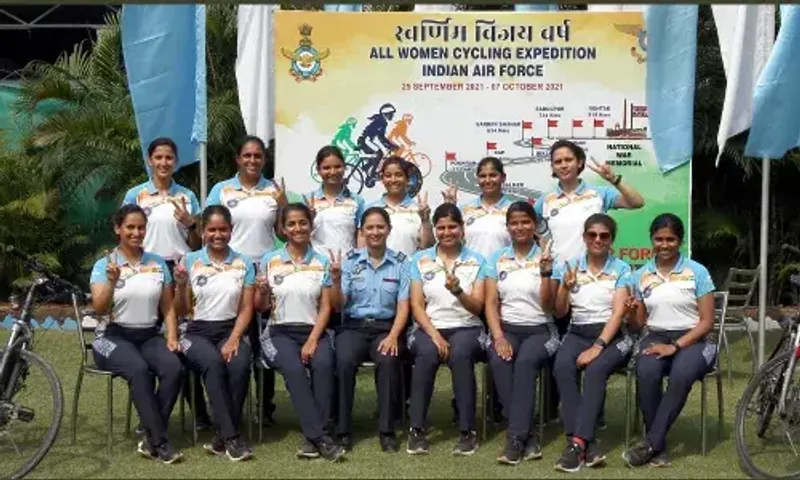 All women cycle expedition from War memorial Longewala to National War Memorial New Delhi