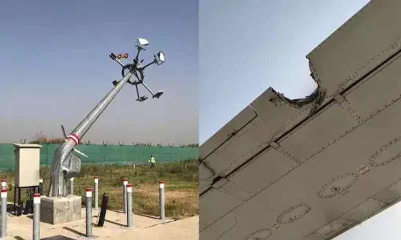 Delhi-Jammu SpiceJet plane collides with pole before takeoff at Delhi airport
