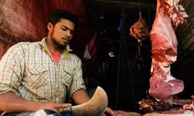 In Ahmedabad, 450 kg of cow meat seized, one arrested