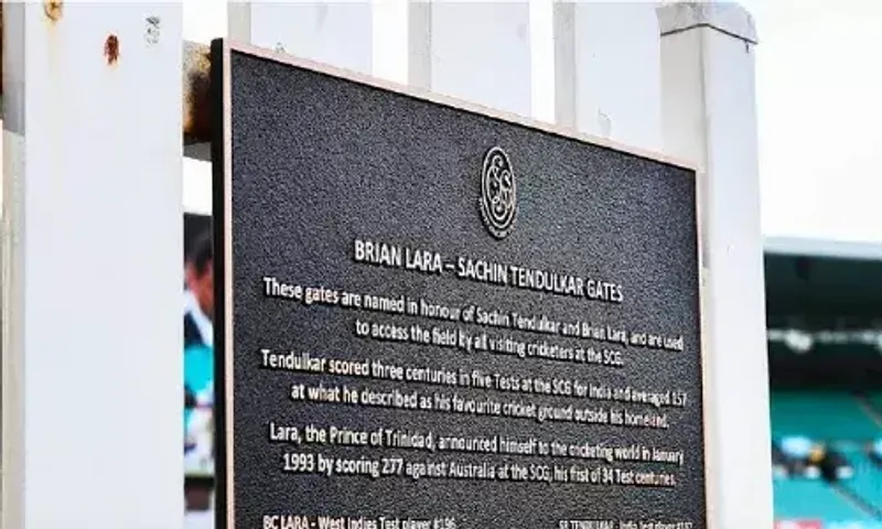 Gate named after Sachin Tendulkar unveiled at SCG to mark his 50th birthday