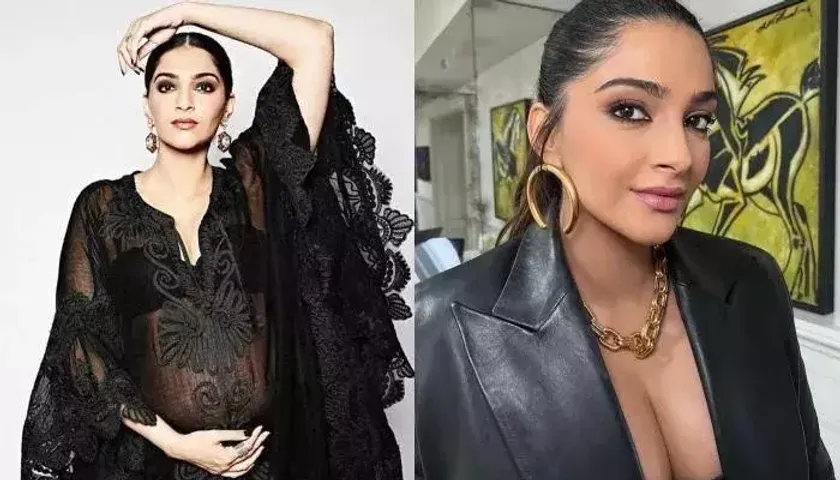 Mom-to-be Sonam Kapoor amps her maternity fashion in a stunning black dress, radiates pregnancy glow