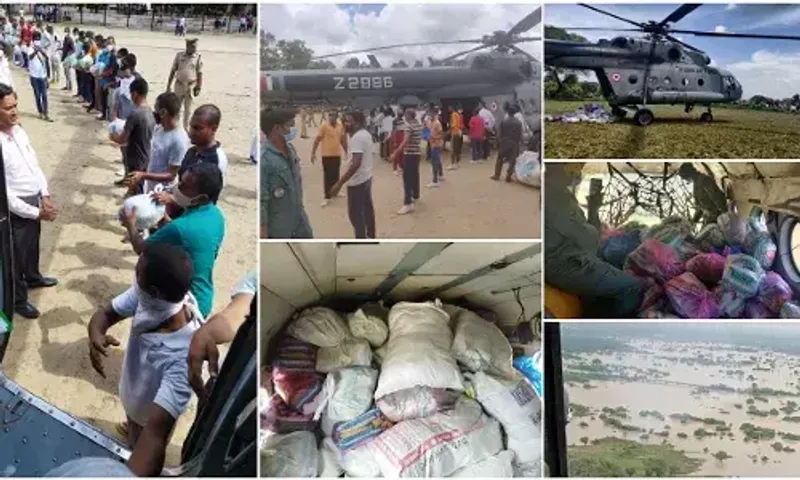 IAF Flood Relief Operations in flood hit Uttar Pradesh