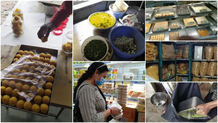VMSS food department conduct checking at sweet and farsan shops