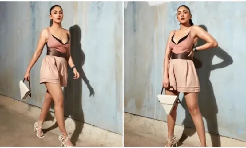 In a pastel dress, Mrunal Thakur is ready to stop fashion traffic