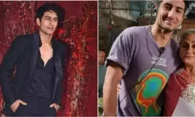 Ibrahim Ali Khan and Jaya Bachchan pose on Rocky Aur Rani Ki Prem Kahani sets